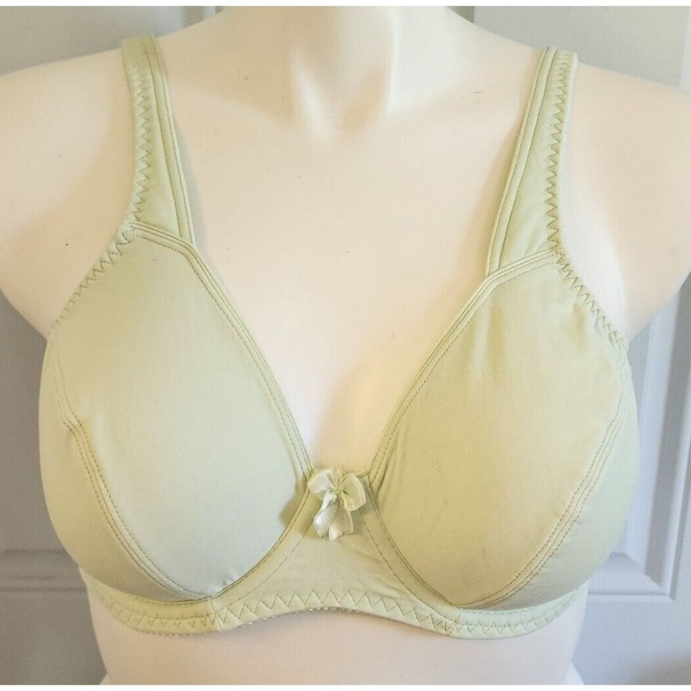 Vintage Sears Underwired Unpadded Soft Cup T-shirt Bra Green Style 92245 Sz 40C